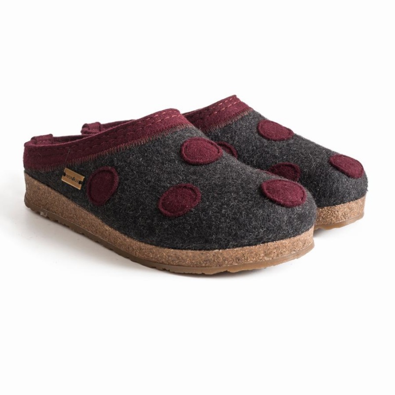 Haflinger Dotty Klompen Heren Donkergrijs | ORI645LS